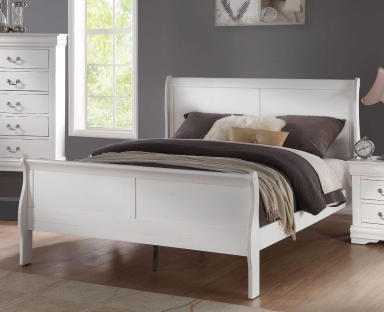 Louis Philippe Bed Queen (Multiple Colors Available)